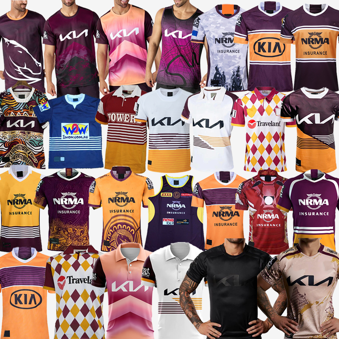 Retro + New 2024 2025 2026 2027 Brisbanes Soccer Jerseys BroncosBroncos Vintage football shirts home away RUGBY Boys Training uniform 1997 1999 1992 1995 KIDS women