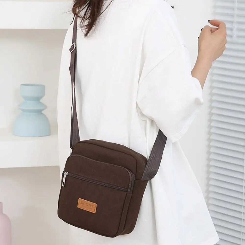 Nylon Canvas Crossbody Bag New Men Fashion Small Square Bag Ground Stall Bag Business Single Shoulder BagT251007