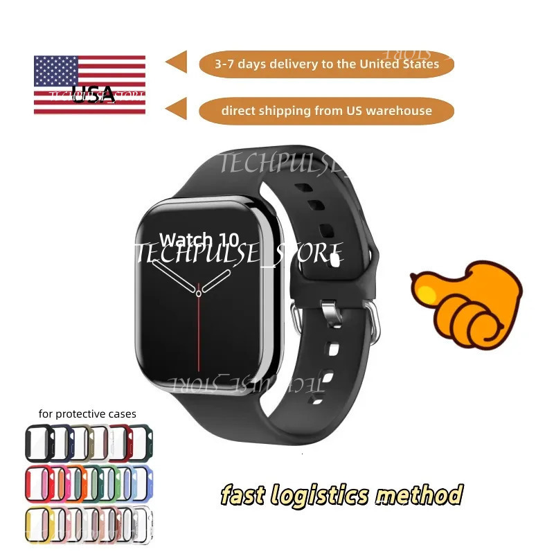 US Stock: S10 Series Case, Compatible With Android Ios - 46Mm Watch Face, Unisex | tech73 Durable Case And Silicone Cover