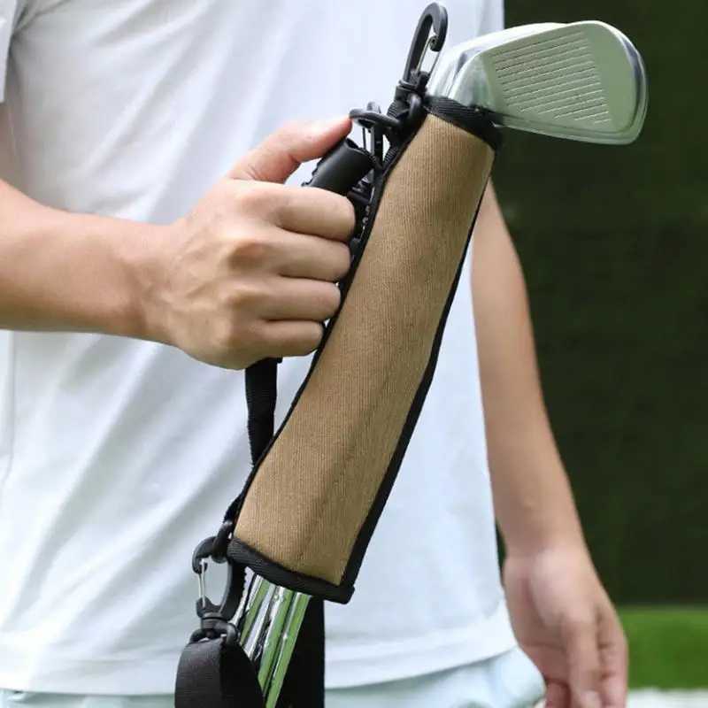 Golf Club Bag With Golf Ball Clip Adjustable Carrying Bag Adjustable Shoulder Strap Golf Clubs Carry Bag Handbags Golf Accessory J251008