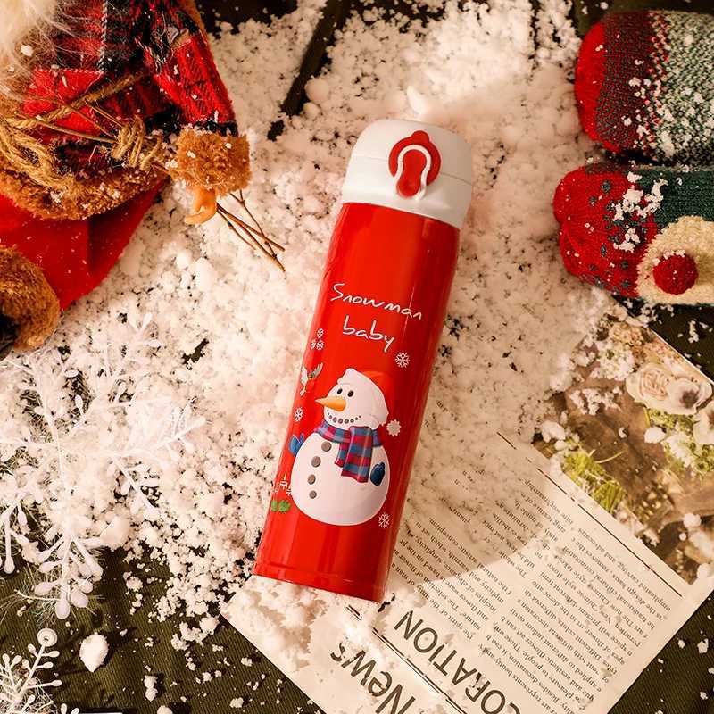 Christmas Themed Design Stainless Steel Insulated Water Bottle Cute Cartoon Gift for Chritmas Season C251008