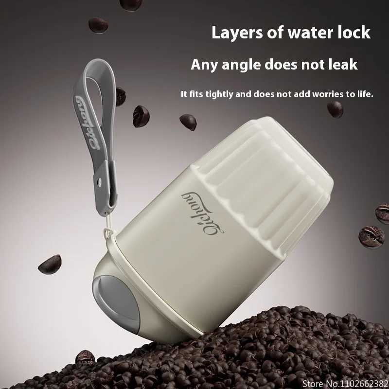 410ML Ceramic Liner Thermos Coffee Cup Travel Coffee Mug Vacuum Insulated Thermos For Coffee Thermal Cup Tumbler Christmas Gift C251008