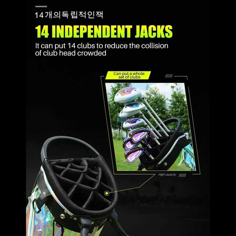 PGM Portable Golf BagsLarge Capacity Lightweight Golf Standard Ball BagsWaterproof Colorful Womens Golf Stand Bag QB063 J251008