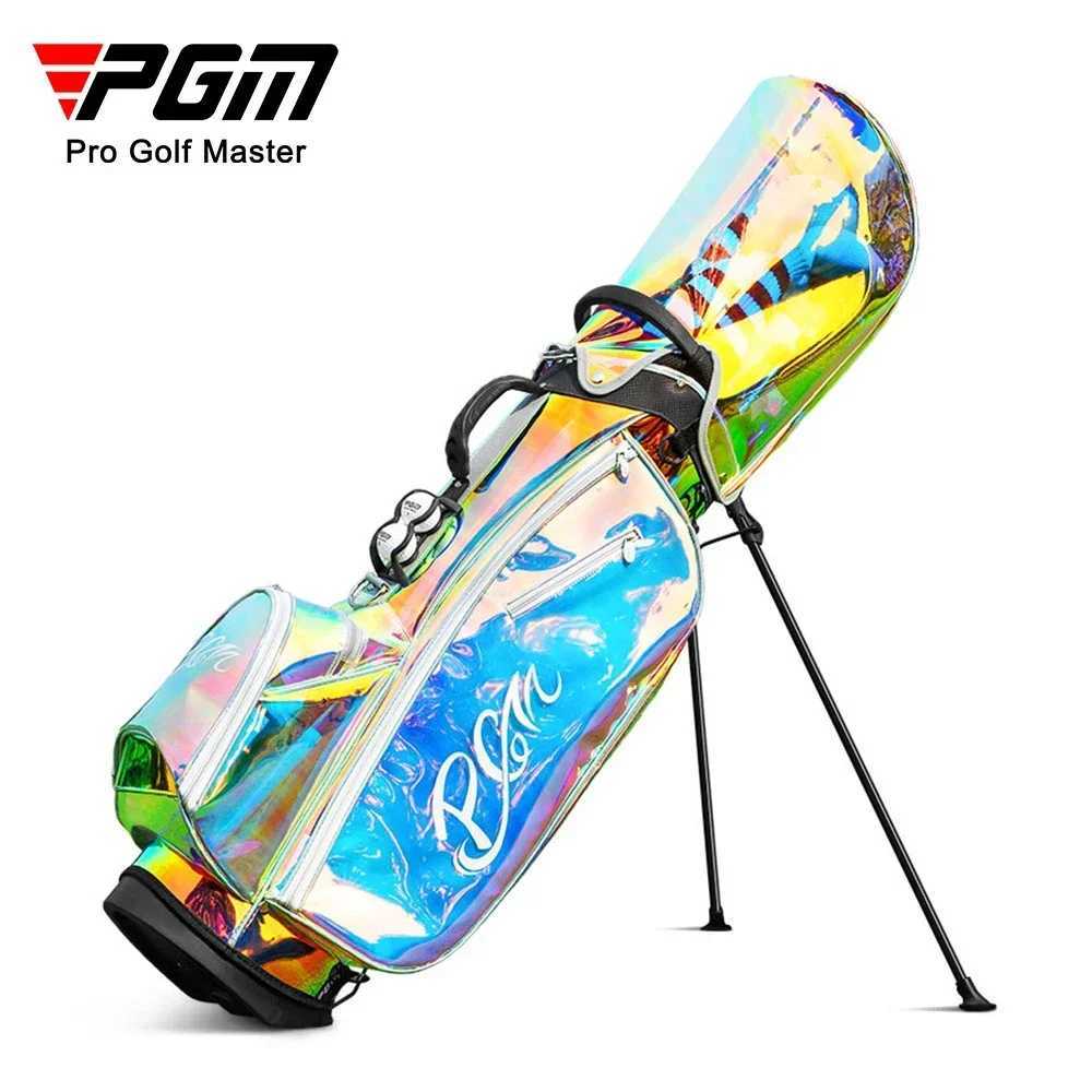 PGM Portable Golf BagsLarge Capacity Lightweight Golf Standard Ball BagsWaterproof Colorful Womens Golf Stand Bag QB063 J251008