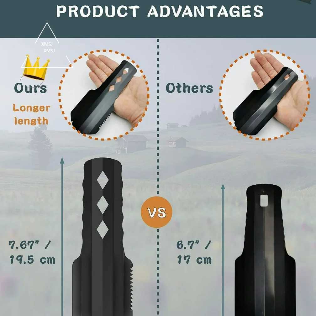Ultralight Backpacking Trowel Shovel Small Potty Multitool with Longer Handle Design Essential for Hiking Camping and Survival J251121
