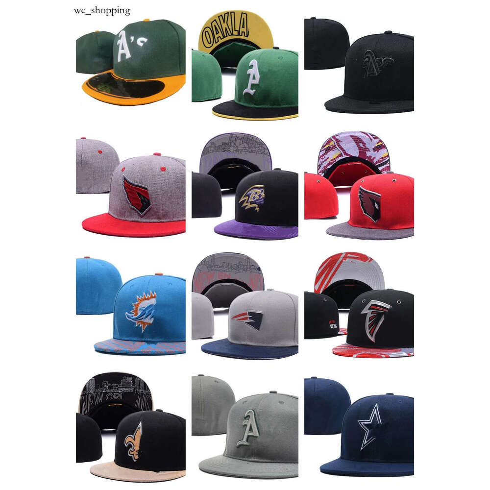 Mix order Designer Fitted hats size all team Baseball Snapbacks Fit Flat hat Embroidery Adjustable basketball football Caps Sports Mesh cap