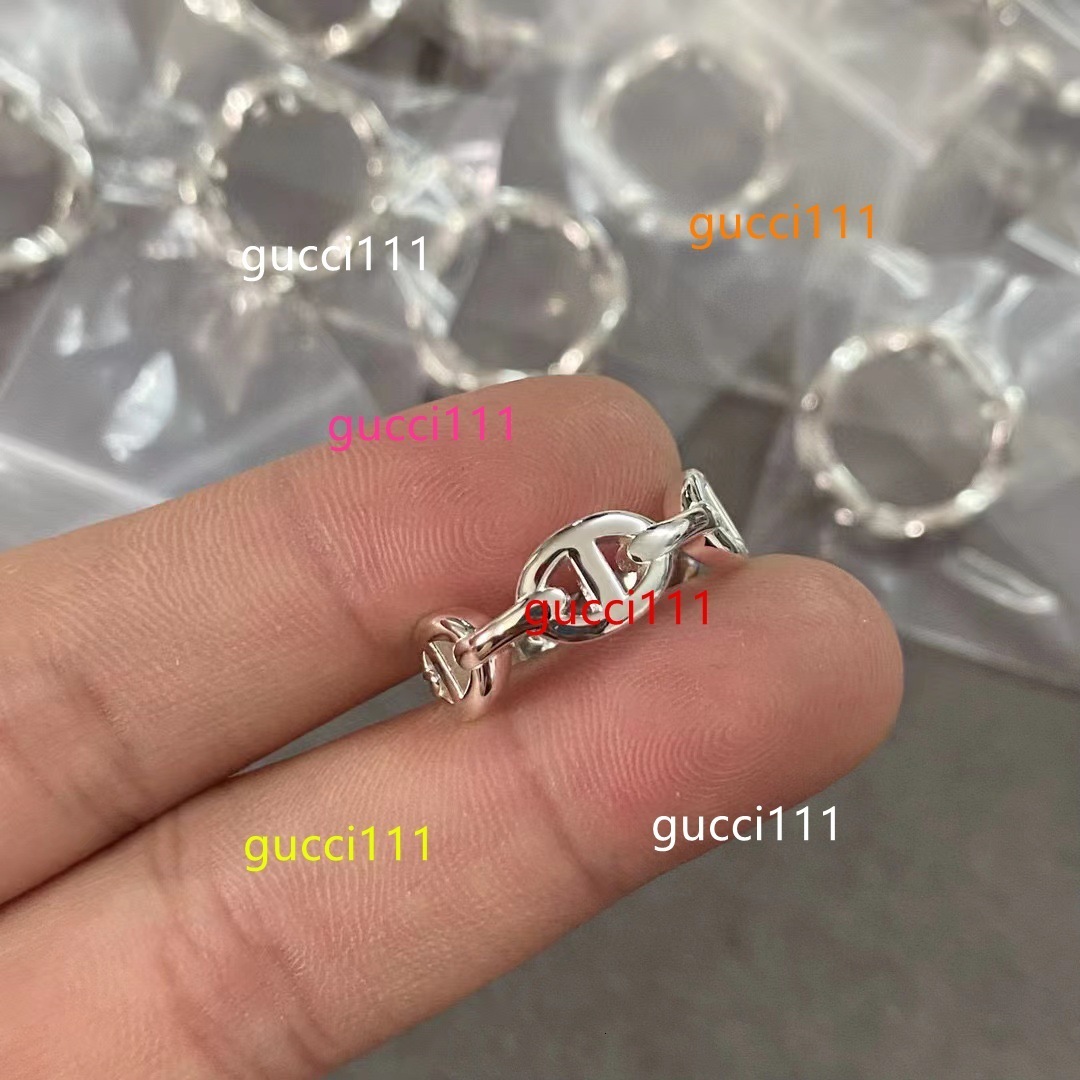 Classic designer ring three layer pig nose ring luxurious open oval accessory 925 silver plated rings women jewelr Y8EM H hermes Hemmes hermae