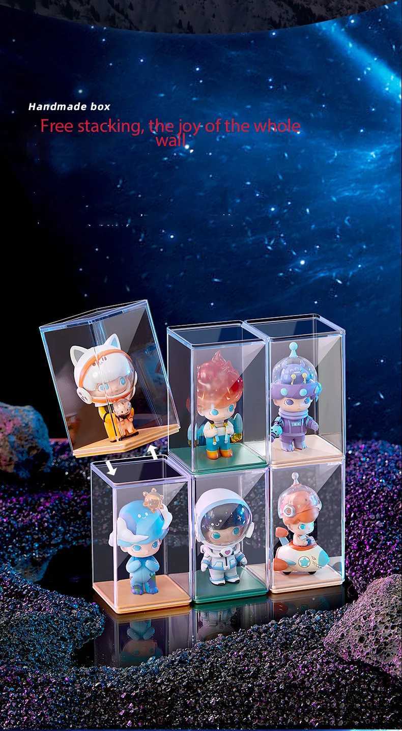 Handmade Display Box For Labubu Doll 4PCS DustProof Storage Box Transparent Acrylic Doll Display Box Two Specifications C251008
