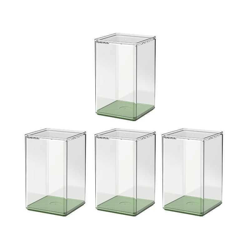Handmade Display Box For Labubu Doll 4PCS DustProof Storage Box Transparent Acrylic Doll Display Box Two Specifications C251008