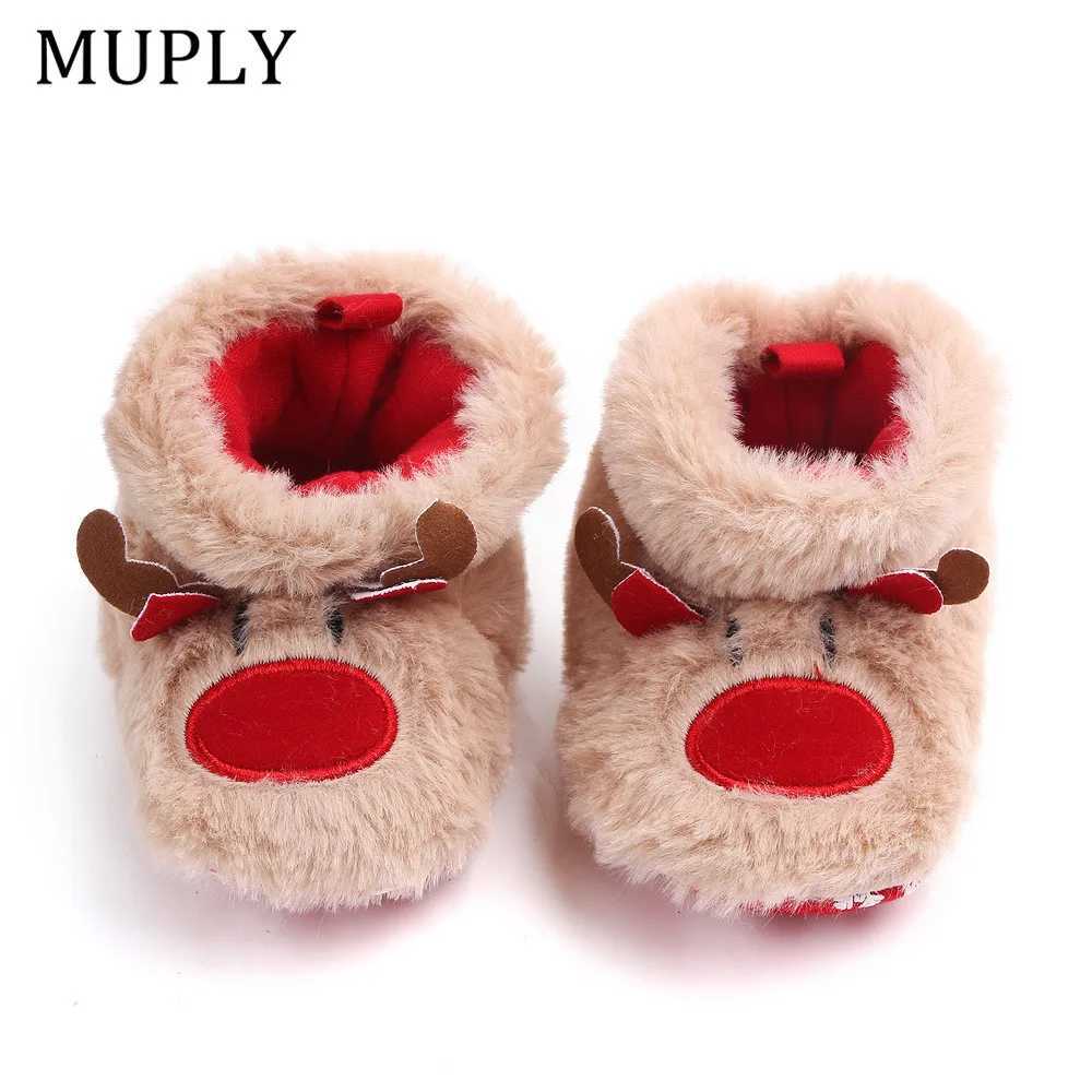 Winter Baby Girls Boys Keep Warm Shoes Muply Christmas Elk First Walkers Antislip Newborn Toddler Infant Girl Footwear Shoes C251008