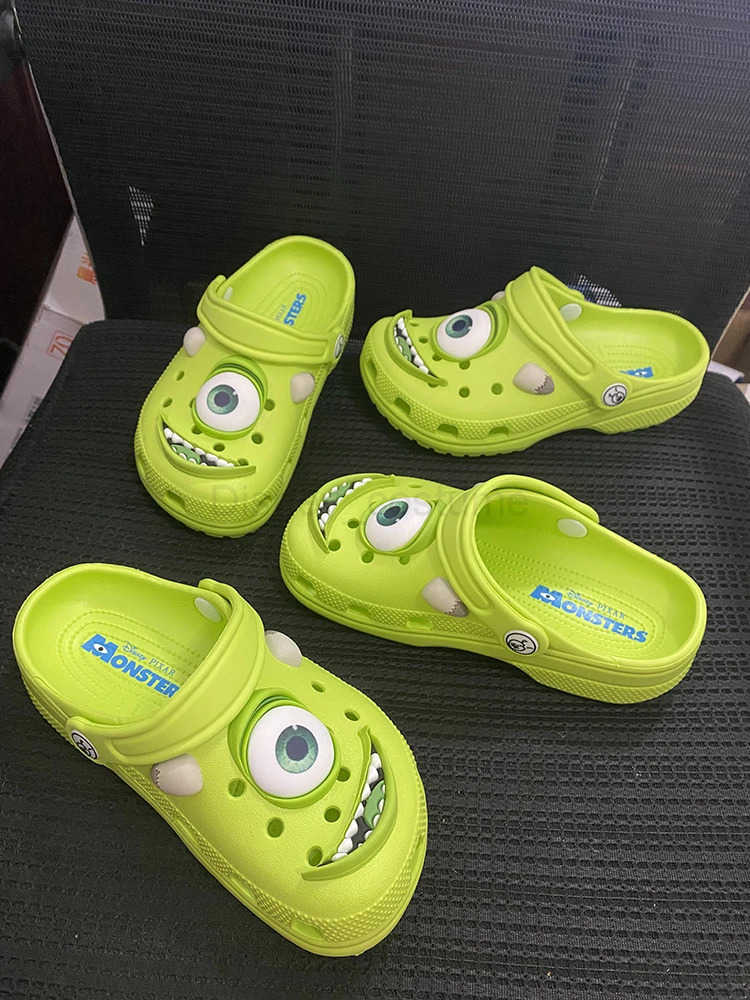 Disney Mike Anime Children Slippers Kawaii Monsters Sandals Eva Beach home Breathable Shoes Kids Gift AnkleWrap Casual Comfort H251008