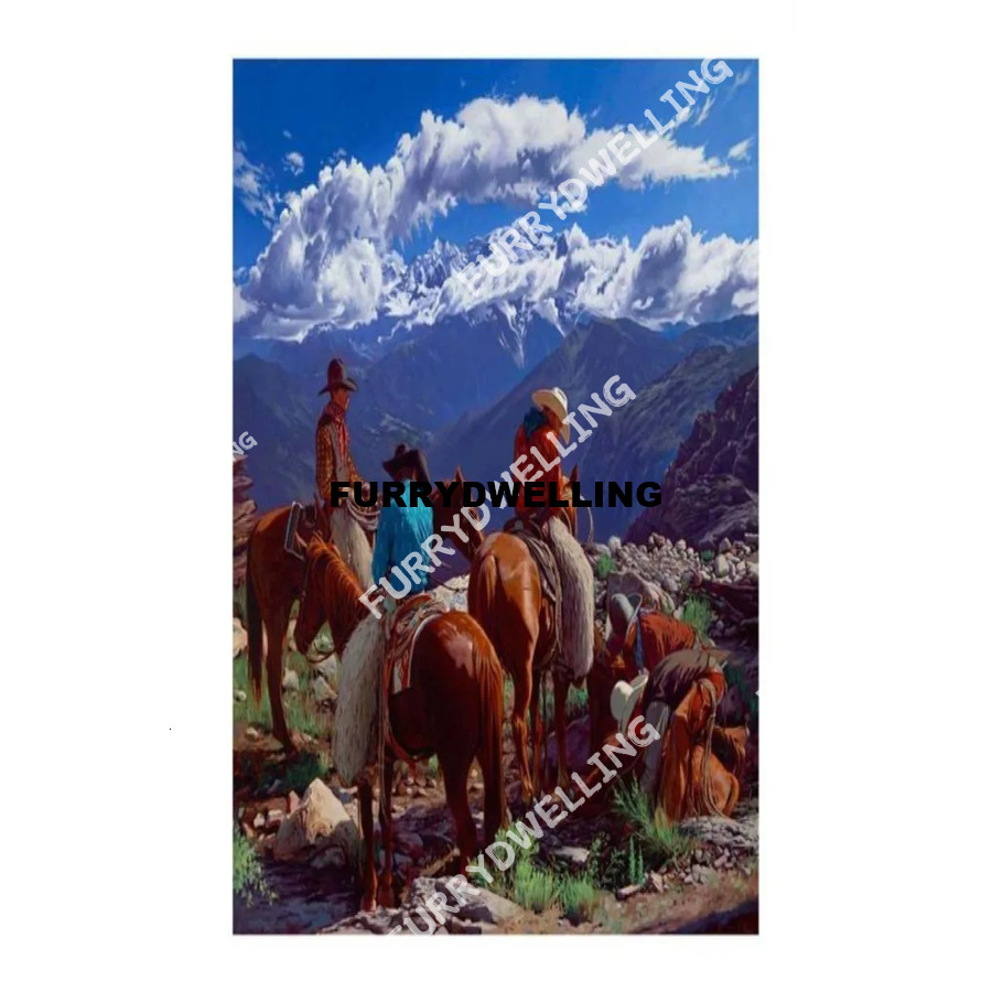 Mark Maggiori Dwe74 Cowboys At Work Painting Poster Print Home Decor Framed Or Unframed Popaper Material230t2453584