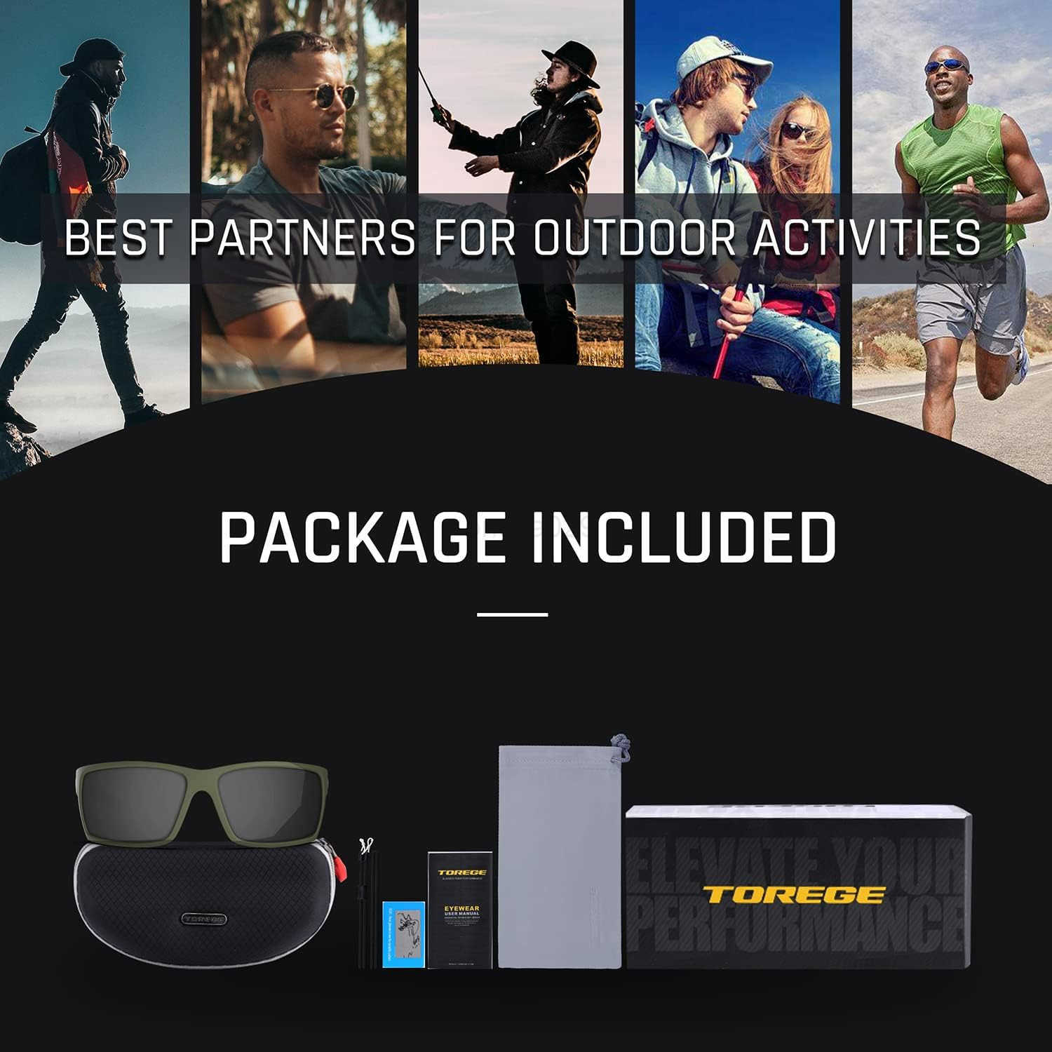 Sports Polarized Sunglasses for Men Women Flexible Frame Cycling Running Driving Fishing Mountaineering TR24 W251008