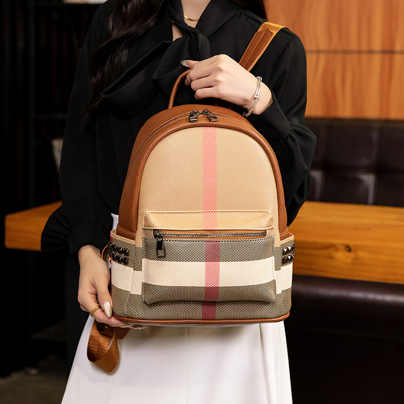 Luxury bag small and exquisite retro fashion backpack fashion plaid single shoulder handbag casual versatile bag wholesale