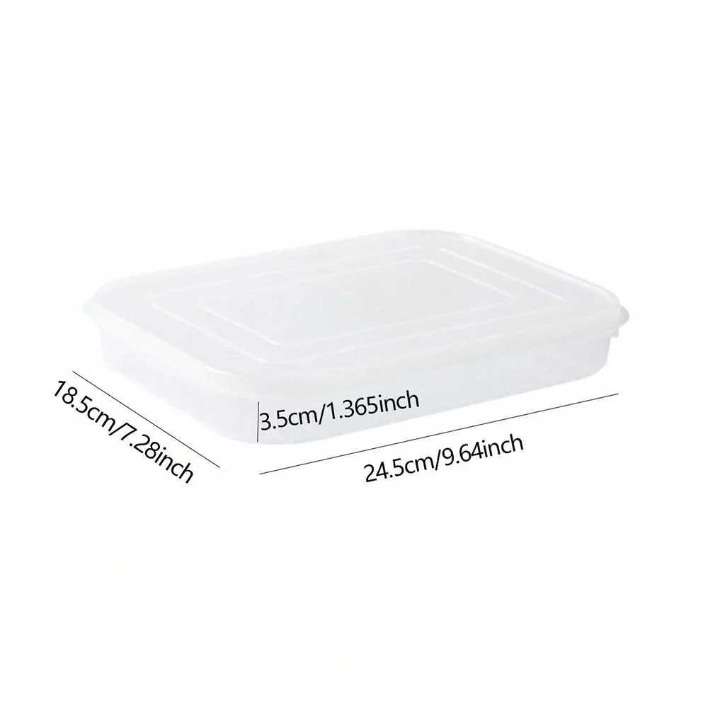 1pc Transparent With cover Grid Refrigerator Large Capacity Storage Box Frozen Meat Compartment Food Subpacked Kitchen Tools C251008