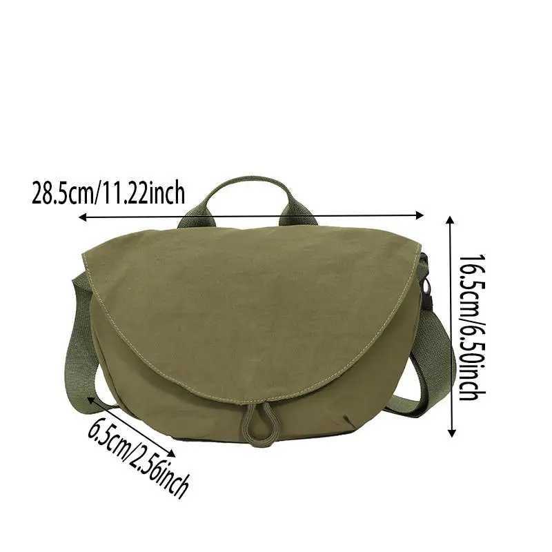 Bags Womens Fashion Dumpling Bags Commuting Solid Color Crossbody Bags Versatile Nylon Tote Student School Girls HandbagT251007