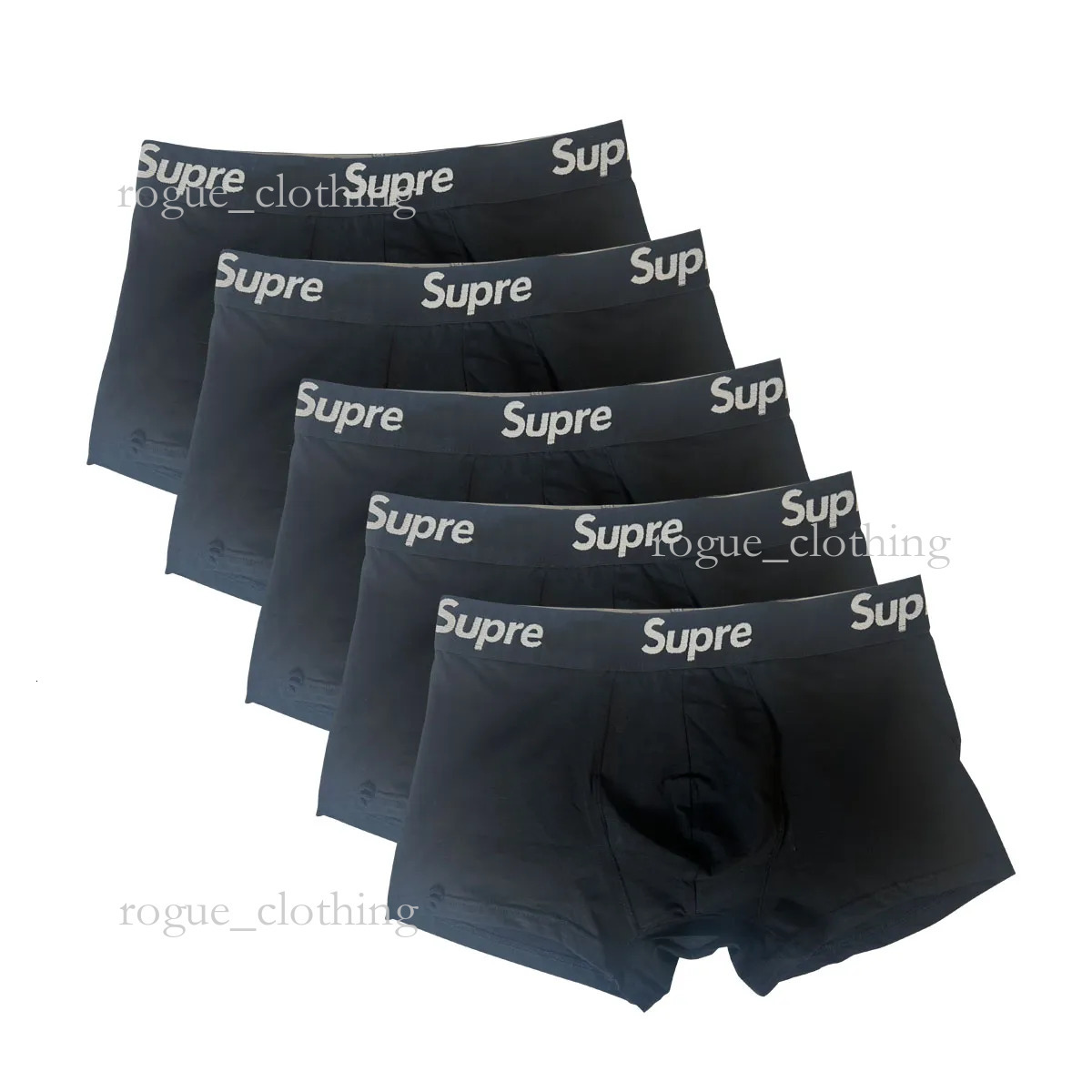 Supremely Boxer 5 Pieces/Men's Briefs, Letter Fashion Classic Designer Men's Quadrangle Underwear, Supremely Cotton Shorts For Men 3c7