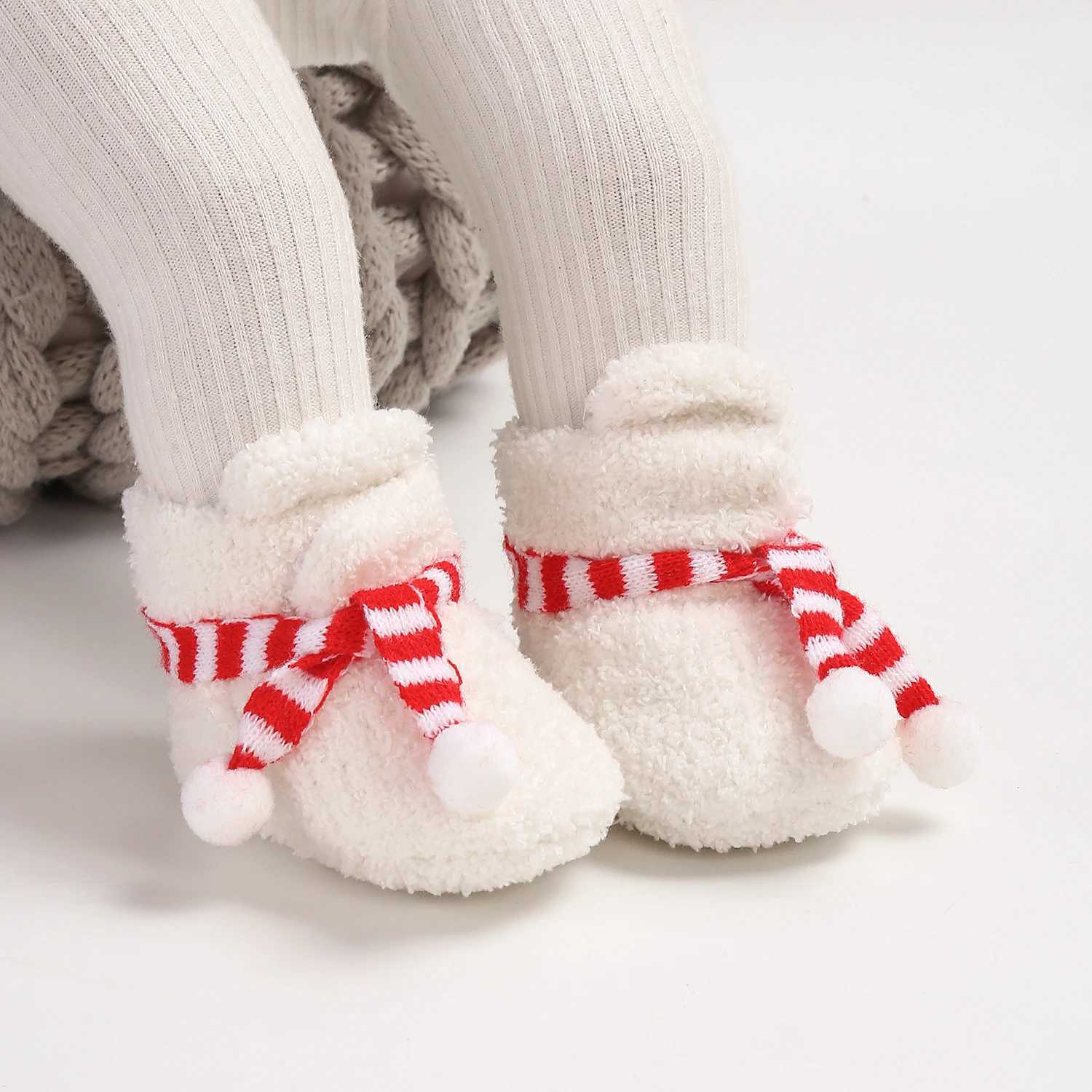 Christmas Newborn Infant Baby Girls Boys Warm Fleece Winter Booties First Walkers Slippers Shoes C251008