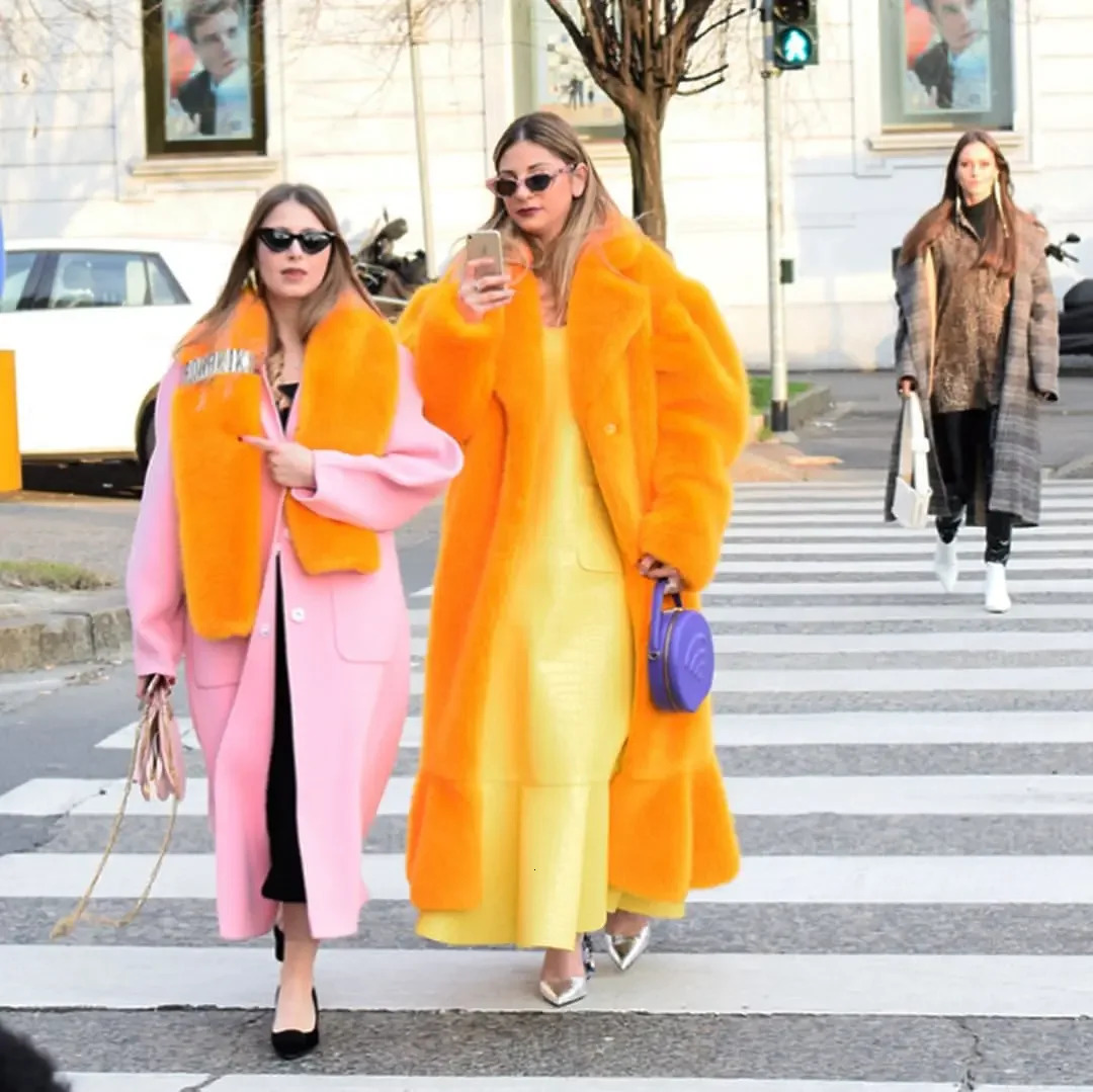 Faux Fur Maxi Jacket Women Thick Belt Autumn Winter Coat Long Warm y Black Parkas Bontjas Furry Outerwear 251106