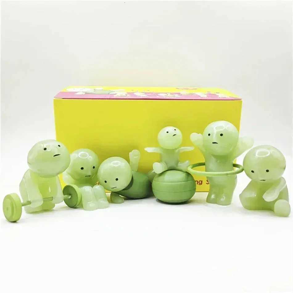 Smiski Series Noctilucent Green Doll Mystery Blind Box Action Figures Model Desktop Decoration Toy For Surprise Gift Z251008