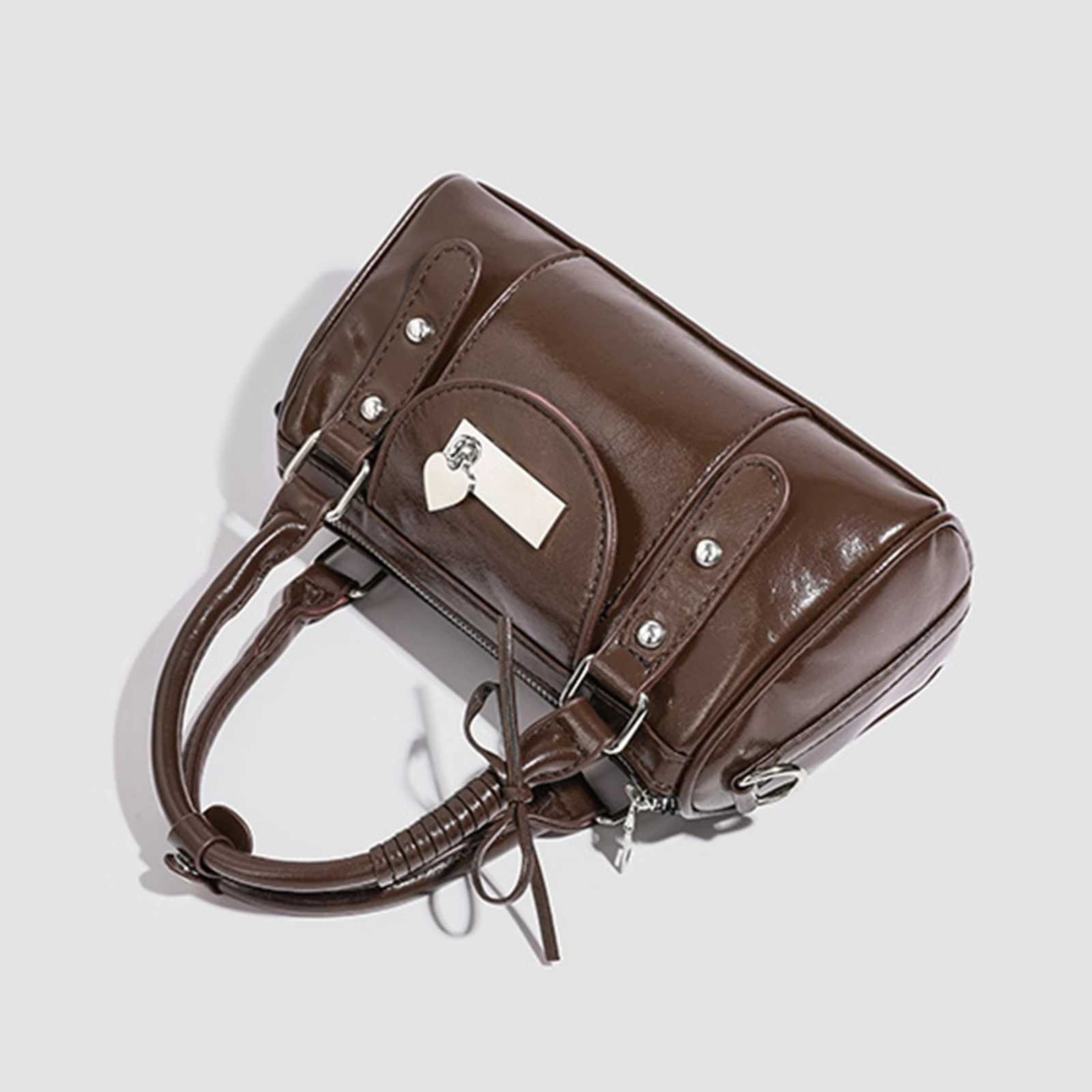 Designer PU Leather Stylish Crossbody Bag Solid Color Trendy Shoder Bag Large Capacity Lovely Bowknot Handbag Travel Date Work Handbag1 Y251120