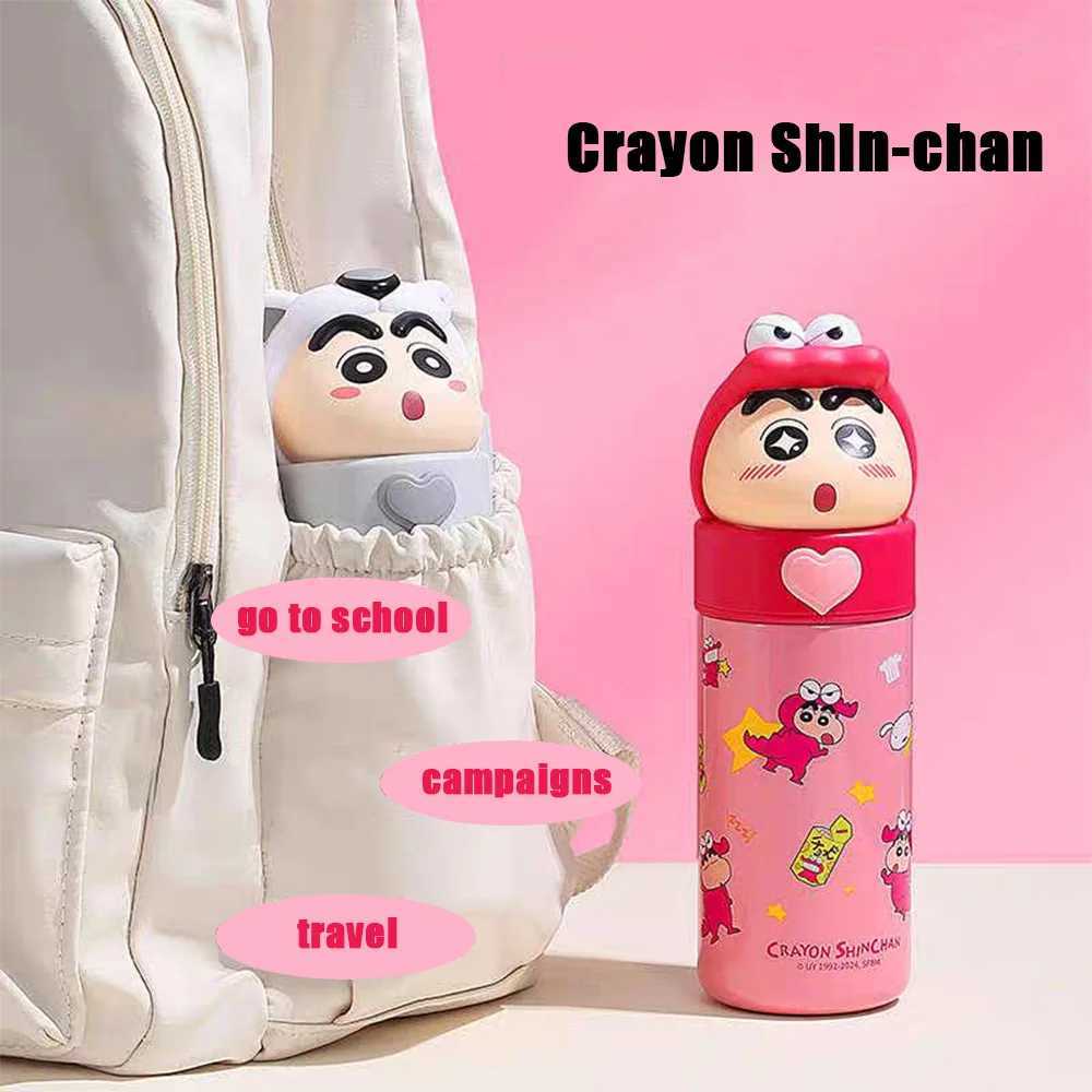 Genuine Anime Crayon ShinChan Stainless Steel Insulation Cup Kawaii 350Ml Cartoon Thermos Mug Students Portable Water Bottle C251008