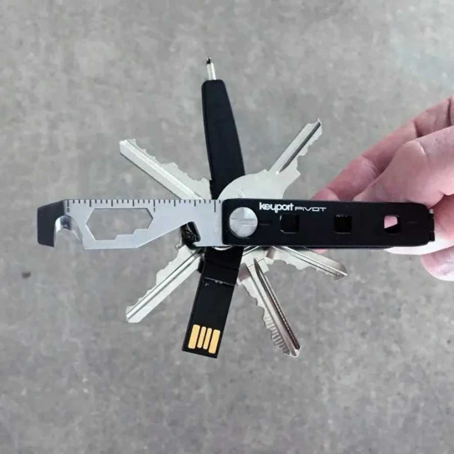 10 in 1 EDC Pocket Survival Tool camping equipment Bottle Opener Ruler Key chain Outdoor Tools for Hiking camping accsesorios J251121