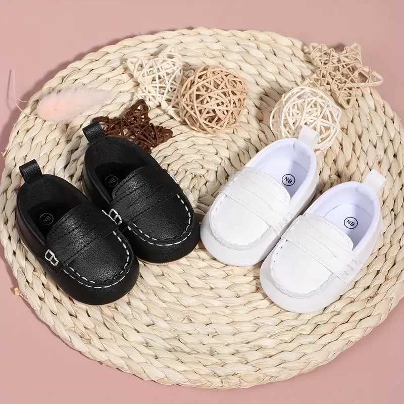 Casual Solid Color Slip On Low Top Loafer Shoes For Baby Boys Lightweight Comfortable Non Slip Flat Shoes For Indoor Outdoor C251008