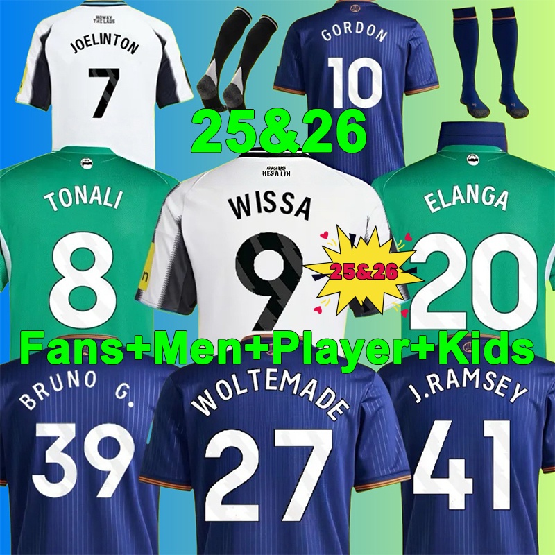 2025 2026 ISAK newcastled united 25 26 Soccer Jersey Bruno G Gordon Botman Joelinton Tonali Livramento Willock Krafth Newcastle 25 26 shirt kids NUFC long sleeves