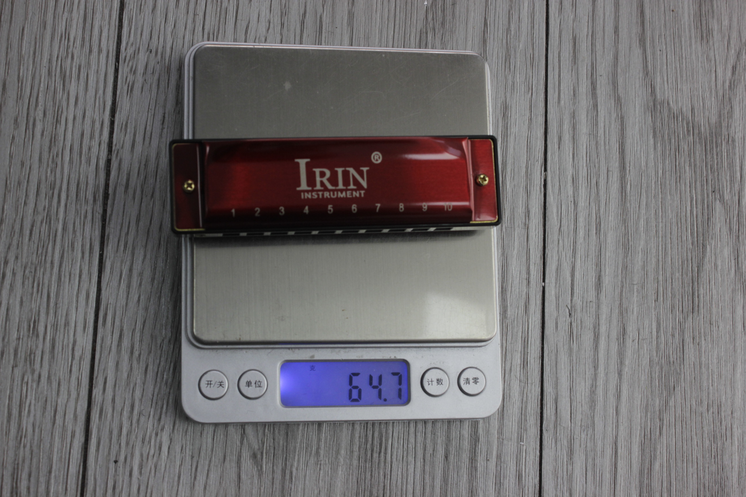 IRIN G-30 Red 10-Hole 20-Reed Harmonica - Brass Cover with Water-Resistant Comb, Excellent Air Tightness and Portable Design for Rich Stable Tone