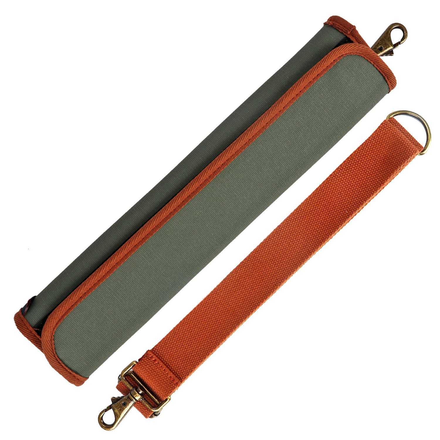 Tourbon Vintage Golf Club Carrier Holder Canvas Leather Golf Bag Padded Protection Clubs Driving Range Storage Sleeves Bag J251008