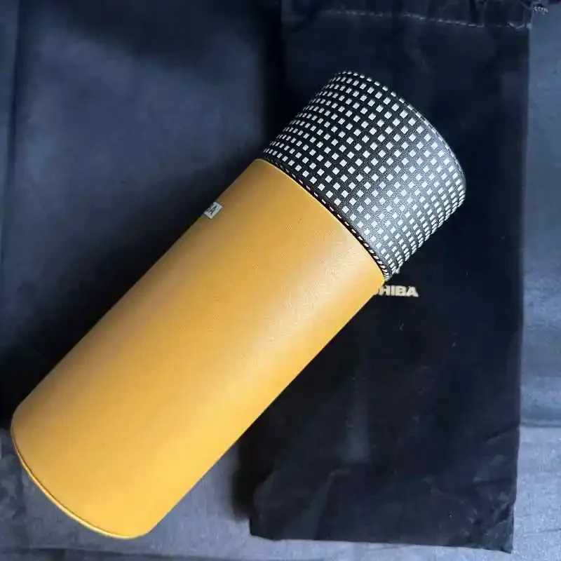 Leather Travel Humidor Cigar Box Cedar Wood Portable Cigar Case Humidifier Hygrometer Box Cigar Accessories Fit 5 Cigars 17 Y251008