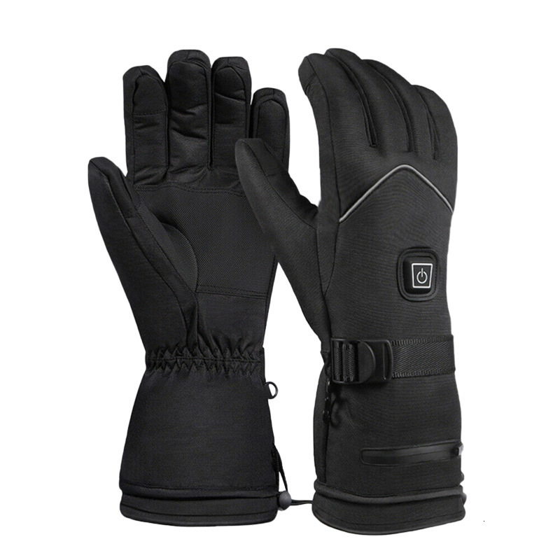 Winter Heated Gloves With Battery Case Skiing Outdoor Non-slip Electric Heated Gloves Waterproof Gloves Touch Screen Motorcycl 250819