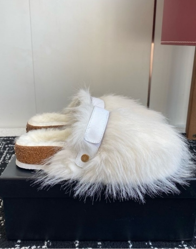 Fashion Fur Shoes Slippers Fashion Sandals Casual Female Shoes Woman Heel Ladies Sandalias