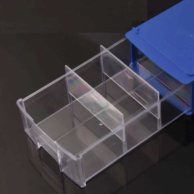 10 Pieces Drawer Storage Box Stackable Rectangular Small Parts Tool Storage Box Office Desktop Organizer C251008