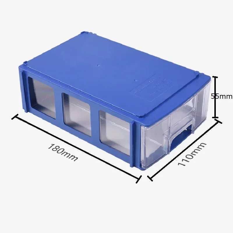 10 Pieces Drawer Storage Box Stackable Rectangular Small Parts Tool Storage Box Office Desktop Organizer C251008