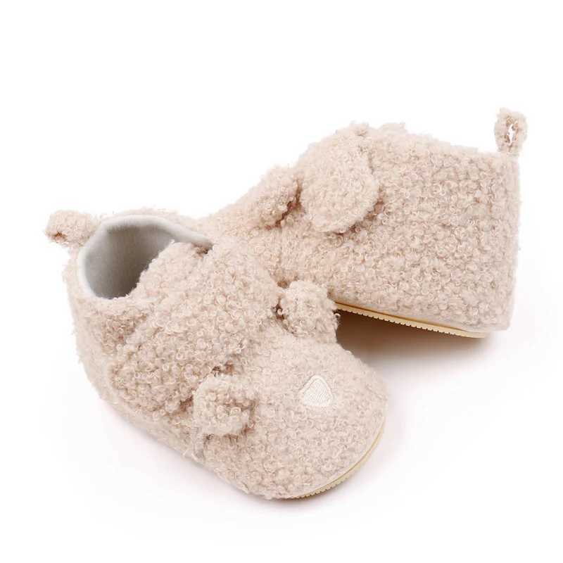 Baby Shoes Winter Soft and Warm Prewalking Sneaker TPR Sole Antislip Cute Bear Animal Design 2024 New Fashion 0918M BYQ3202 C251008