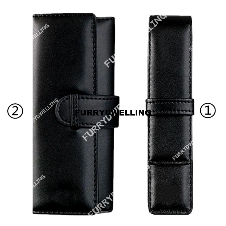 Wholesale Monte Black Leather Case Pen Holder High Quality Office School Dwe74 Stationery Accessories Portable Pencil Bag As Gift Packaging