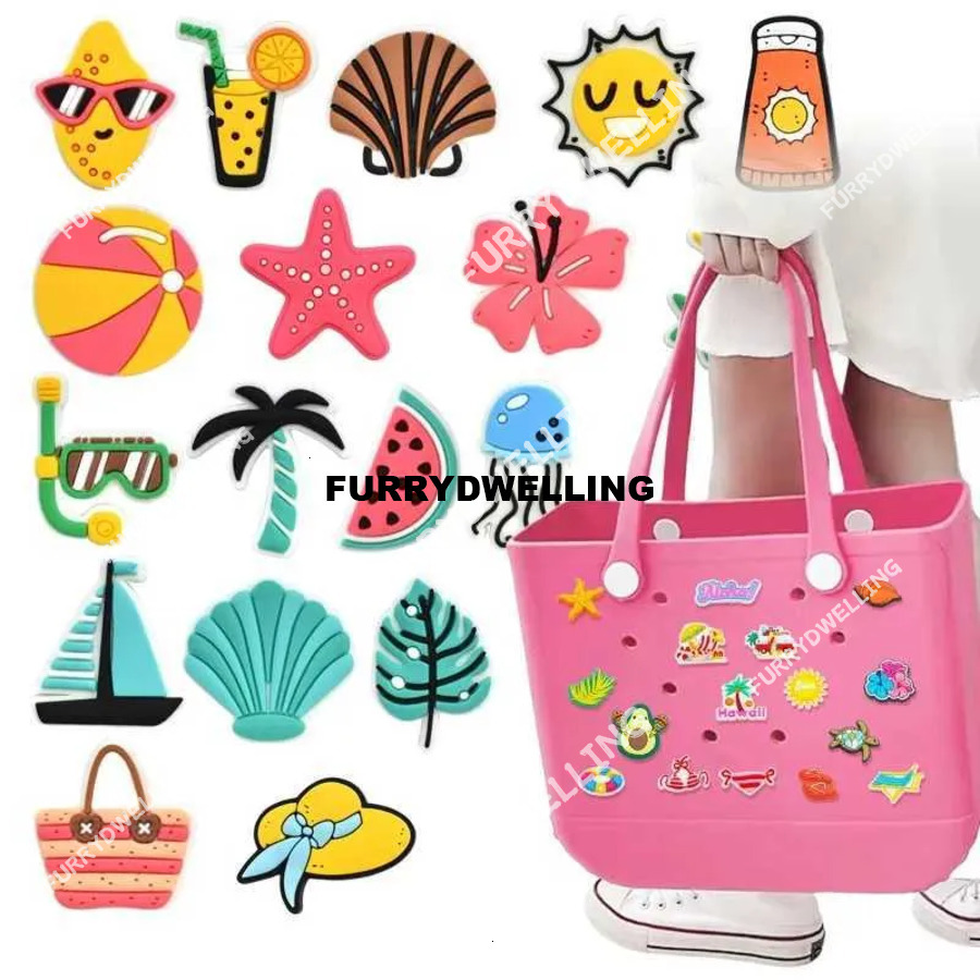 Jelly Charms Bags Accessories Bit Cute Dwe74 Jibz Rubber Women Beach Tote Handbag Pairing Decorative Buckles Croc Bogg Bag Pin L250725