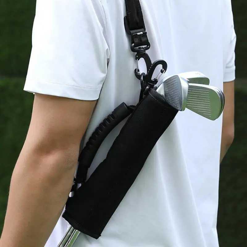 Golf Club Bag With Golf Ball Clip Adjustable Carrying Bag Adjustable Shoulder Strap Golf Clubs Carry Bag Handbags Golf Accessory J251008