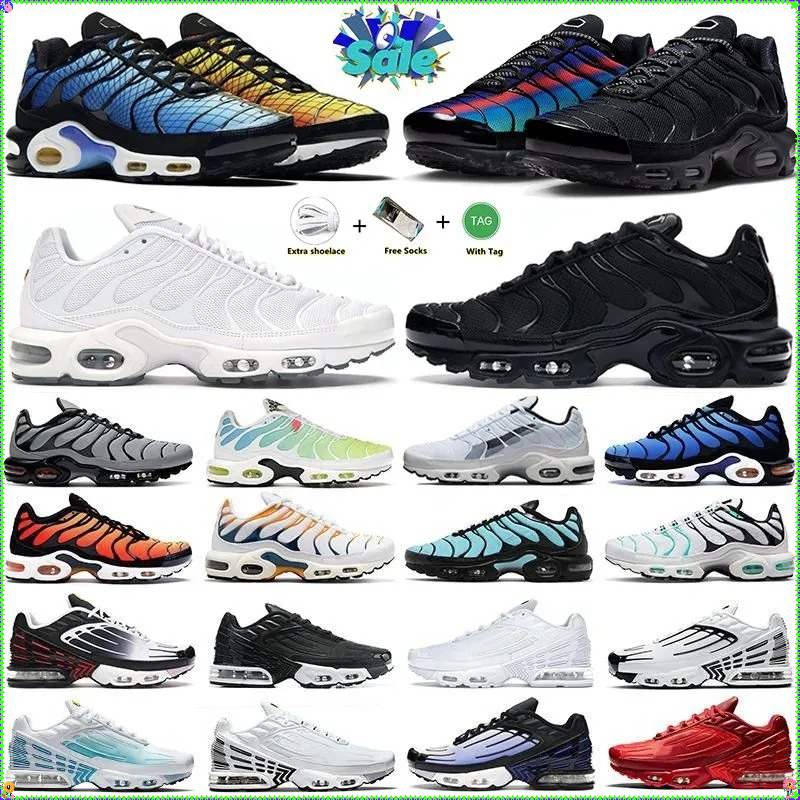 2025 designer shoes OG Plus TN Running Shoes Men Women Vapores Tns Triple Black White Cherry Atlanta Rough Green Hyper Blue Since Mens airtn Trainer Outdoor Sneakers