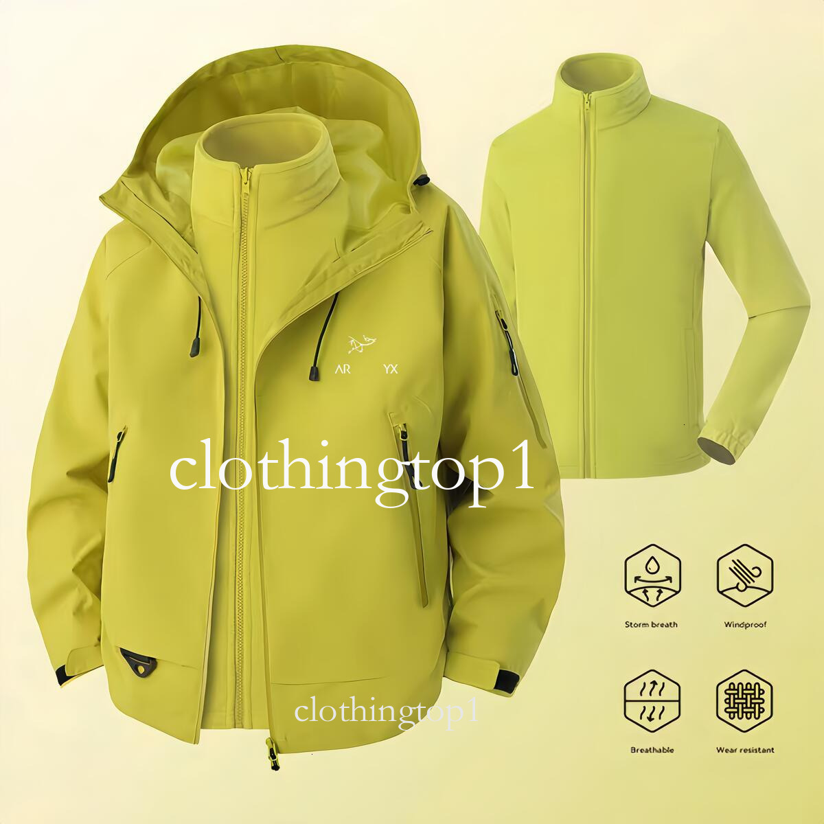 Arcteryrx Jacket Mens Womens Goretex Hard Shell Zip Up Waterproof Hood Windbreaker Arcs High Quality Designer Clothes Spring And Autumn Coat Arctwryxly Jackets 7b2