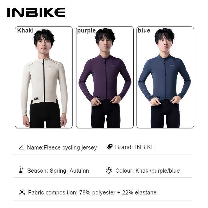 INBIKE Winter Men Cycling Jersey Long Sleeve MTB Bicycle Clothing Fleece Warm Uniformes De Ciclismo Para Hombre J251008