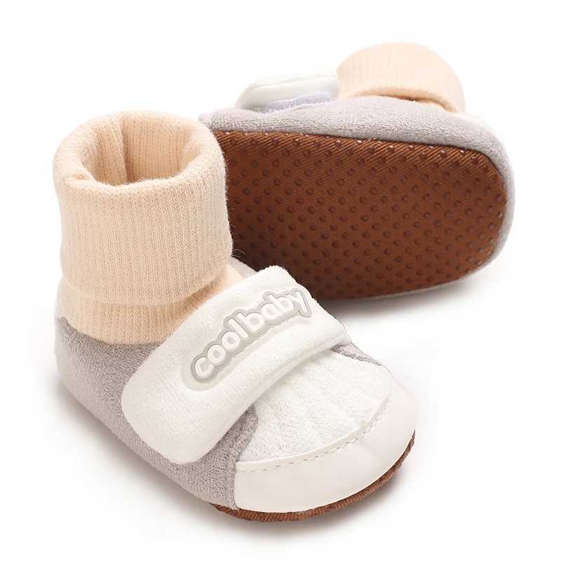 Cute Cartoon Baby Bear Shoes for Boys and Girls Soft Cotton Anti Slip Monochromatic Newborn Walking New Winter C251008