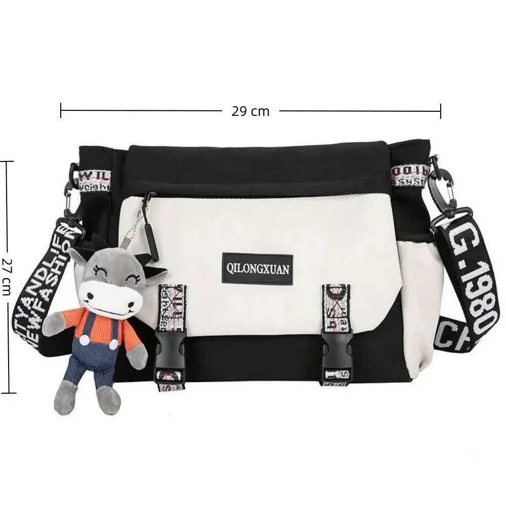 Men Fashion Large Capacity Shoulder Bag Casual Students Crossbody Backpack Nylon Shoulder Bag Large Capacity Crossbody BagsT251007