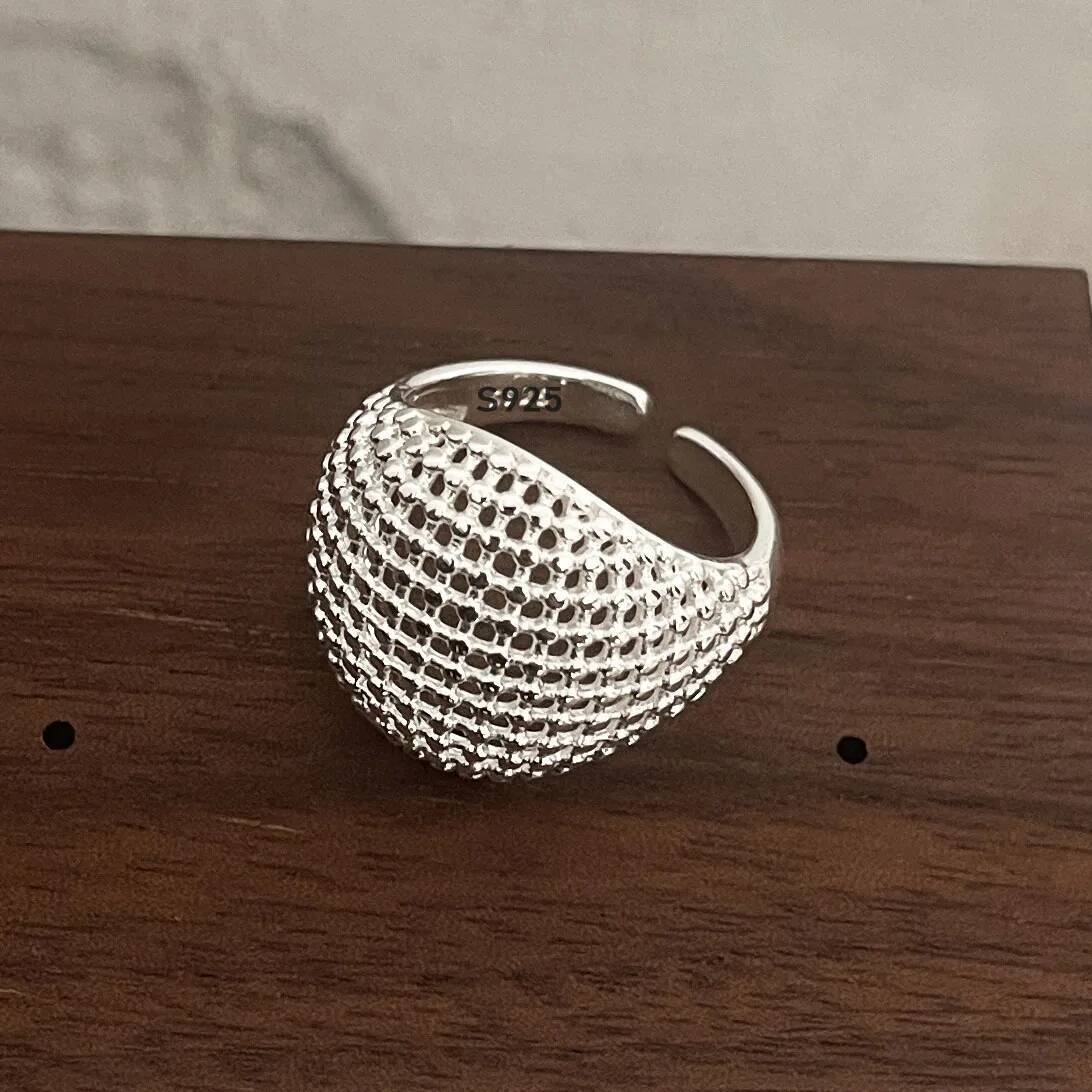 925 Sterling Silver Rings for Women Men Couple Minimalist Handmade Simple Ball Ring Party Jewelry Gift for girl