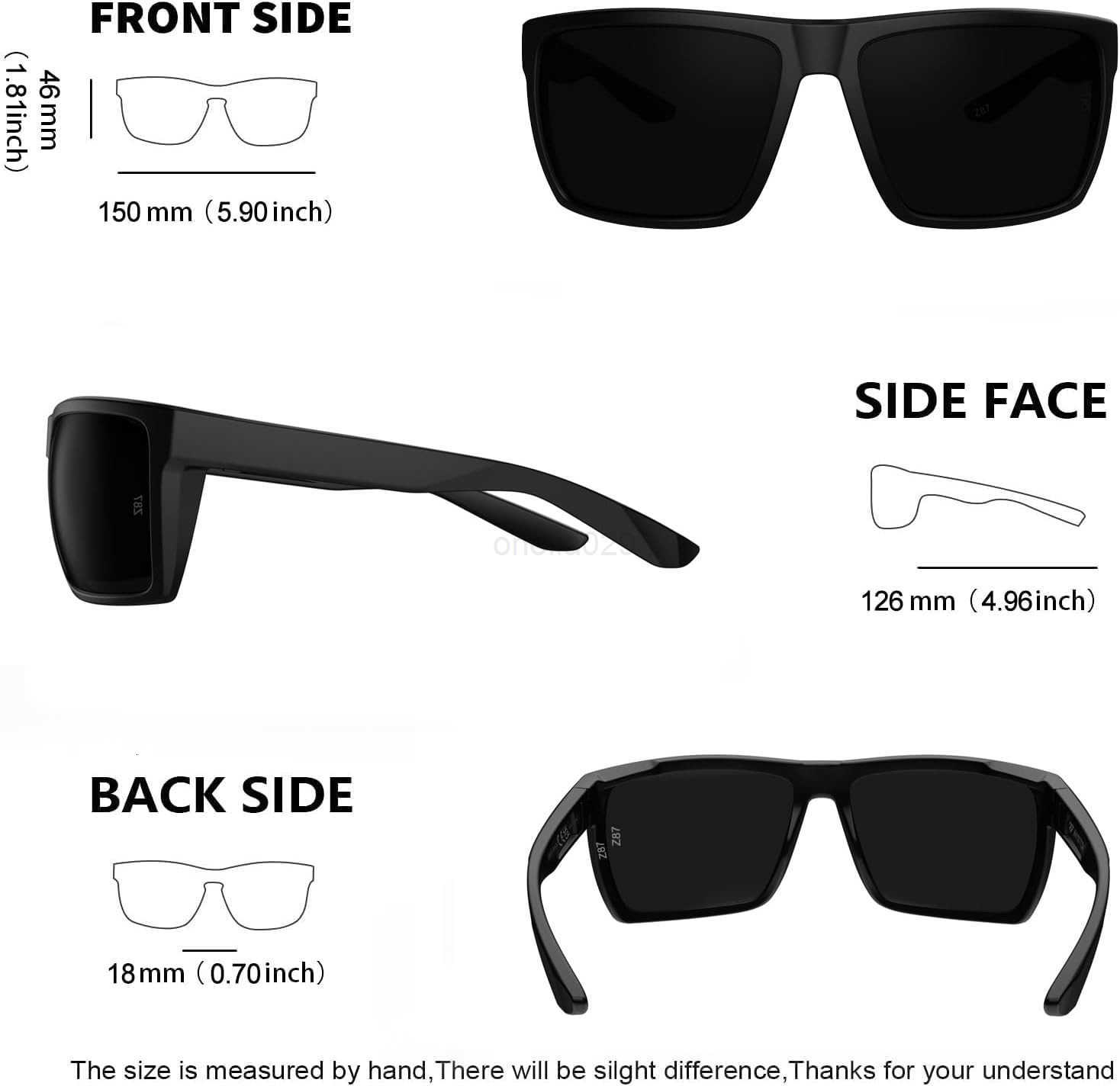 XL Z87 Sunglasses for Big Wide Men WomenTR90 Ultralight UV400 PROtection Sun Glasses Z8234 W251008