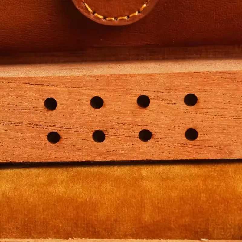 Leather Cigar Storage Box Portable Cedarwood Humidor for 4 Cigars TravelFriendly Cigar Holder Accessories Y251008