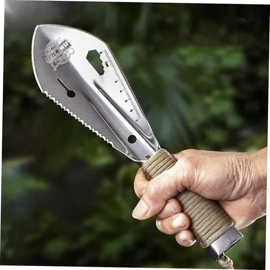 Scoop Steel Portable Spade Garden Tools Field Survival ToolsOutdoor Stainless Steel Multifunctional Small Tactical Hand Shovel J251121