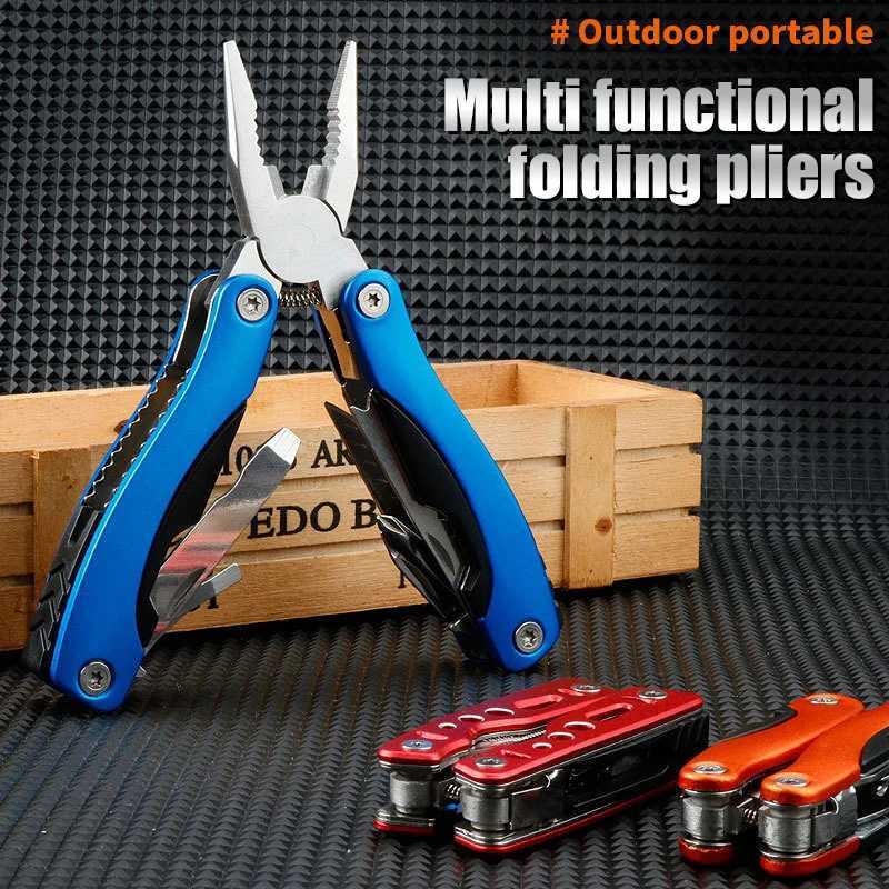 Survival Gear 9in1 Compact Stainless Steel Multitool plier for Camping J251121